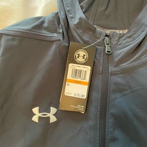Brand new under armor Zip up windbreaker with short sleeves.